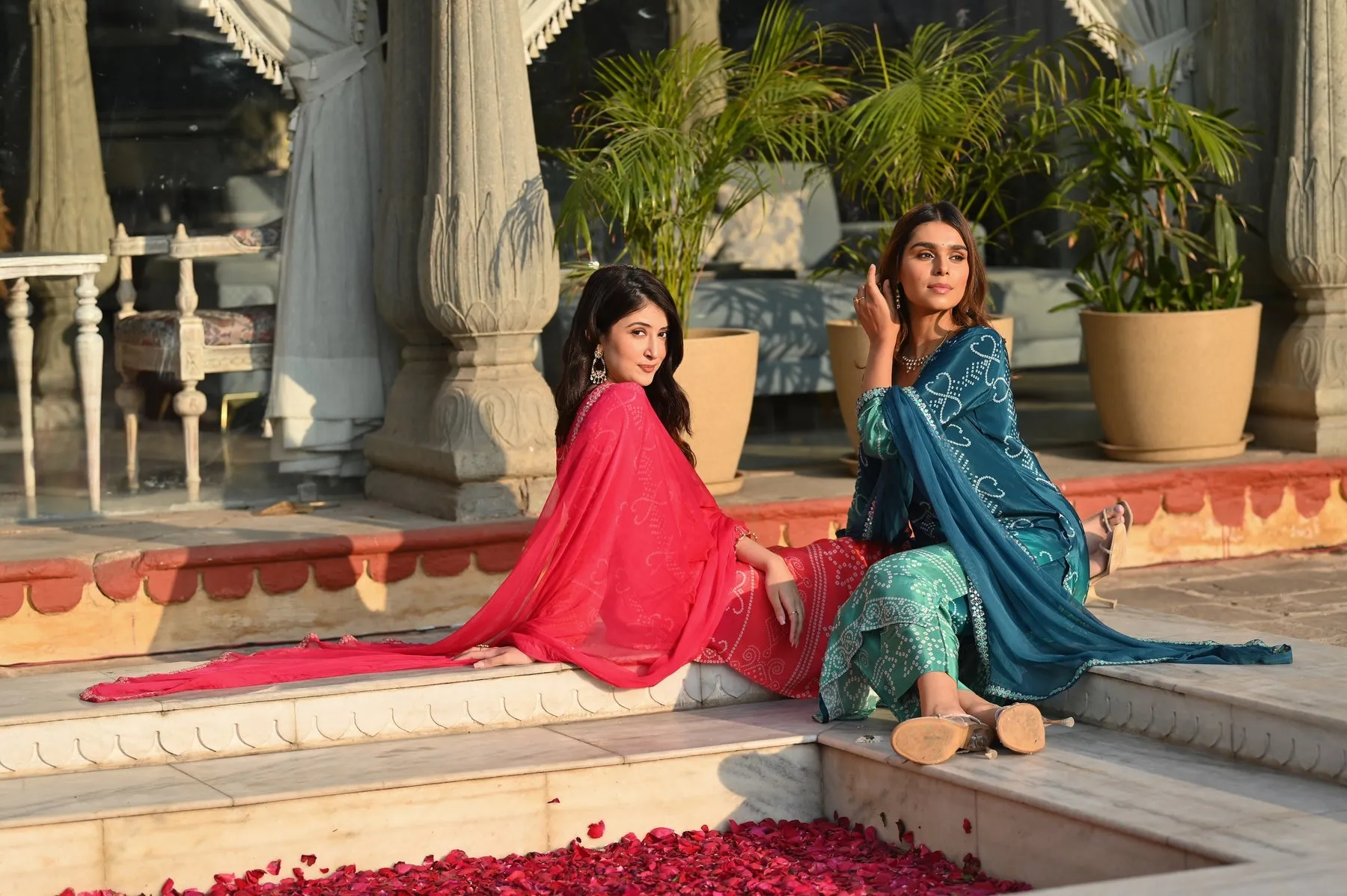 FRIFILL Elegant Bandhani Printed Pakistani Suit – Traditional &amp; Stylish Ethnic Wear
