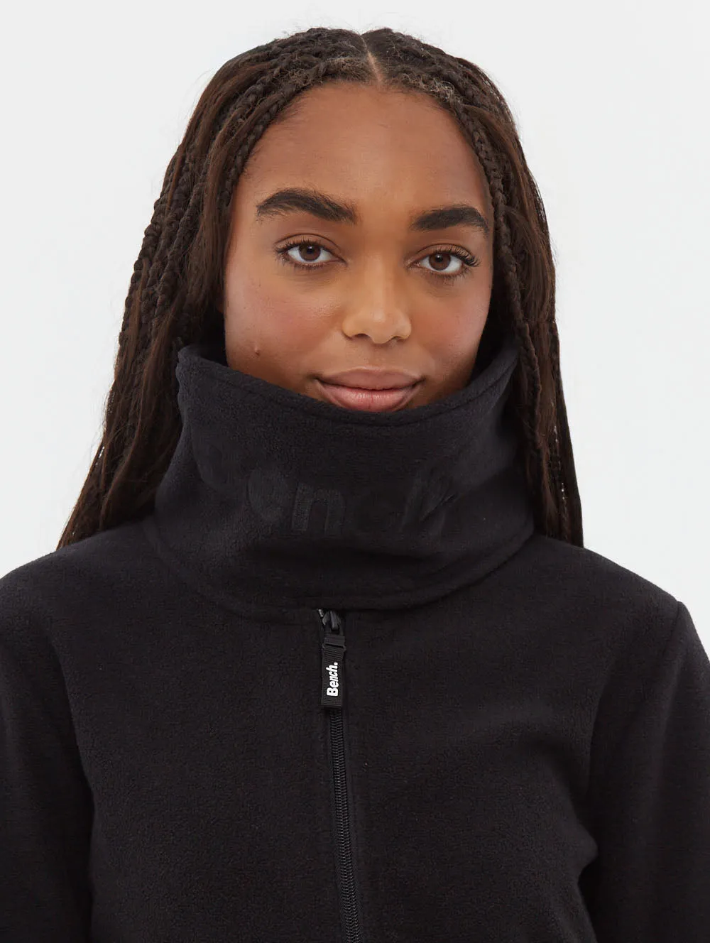 Funnel Microfleece Wrap Neck Zip-Up