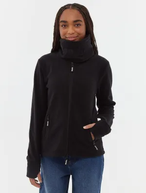 Funnel Microfleece Wrap Neck Zip-Up