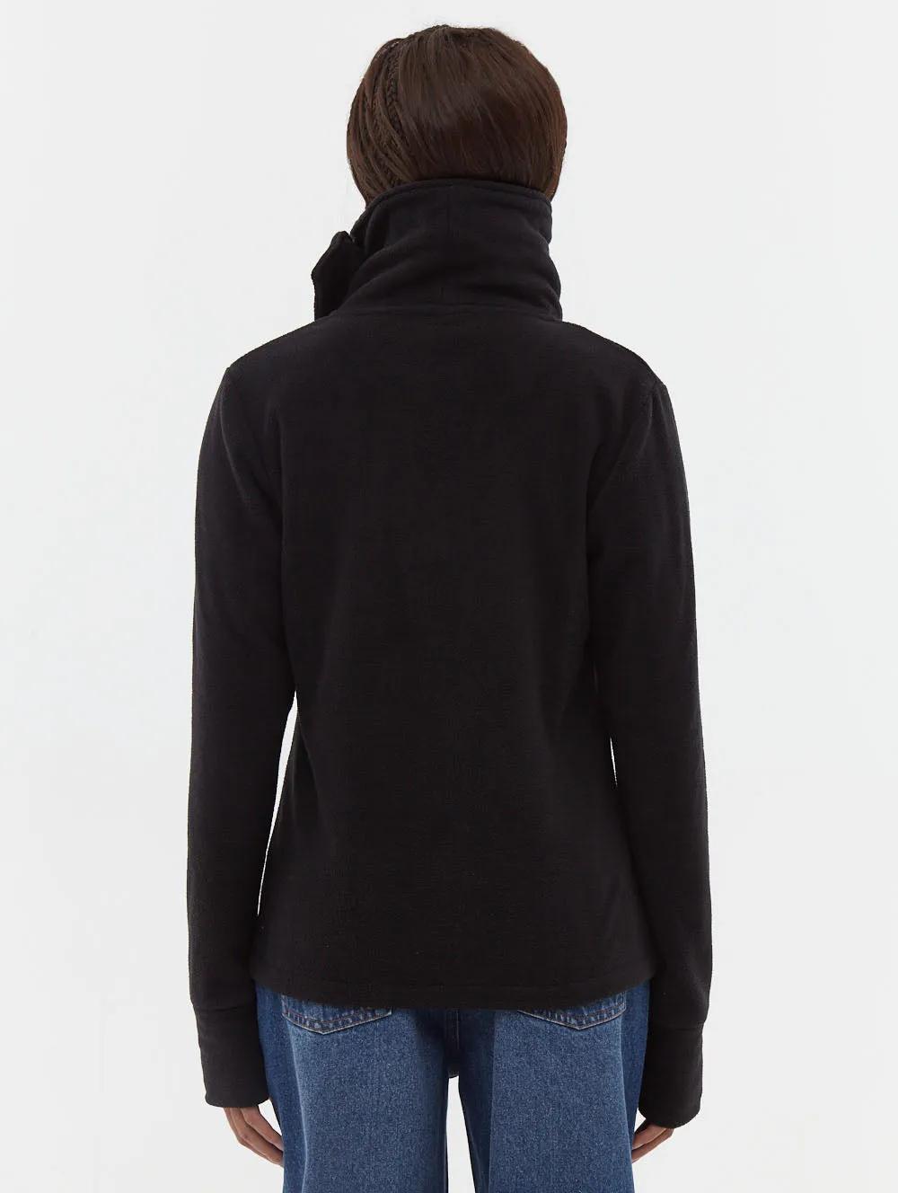Funnel Microfleece Wrap Neck Zip-Up