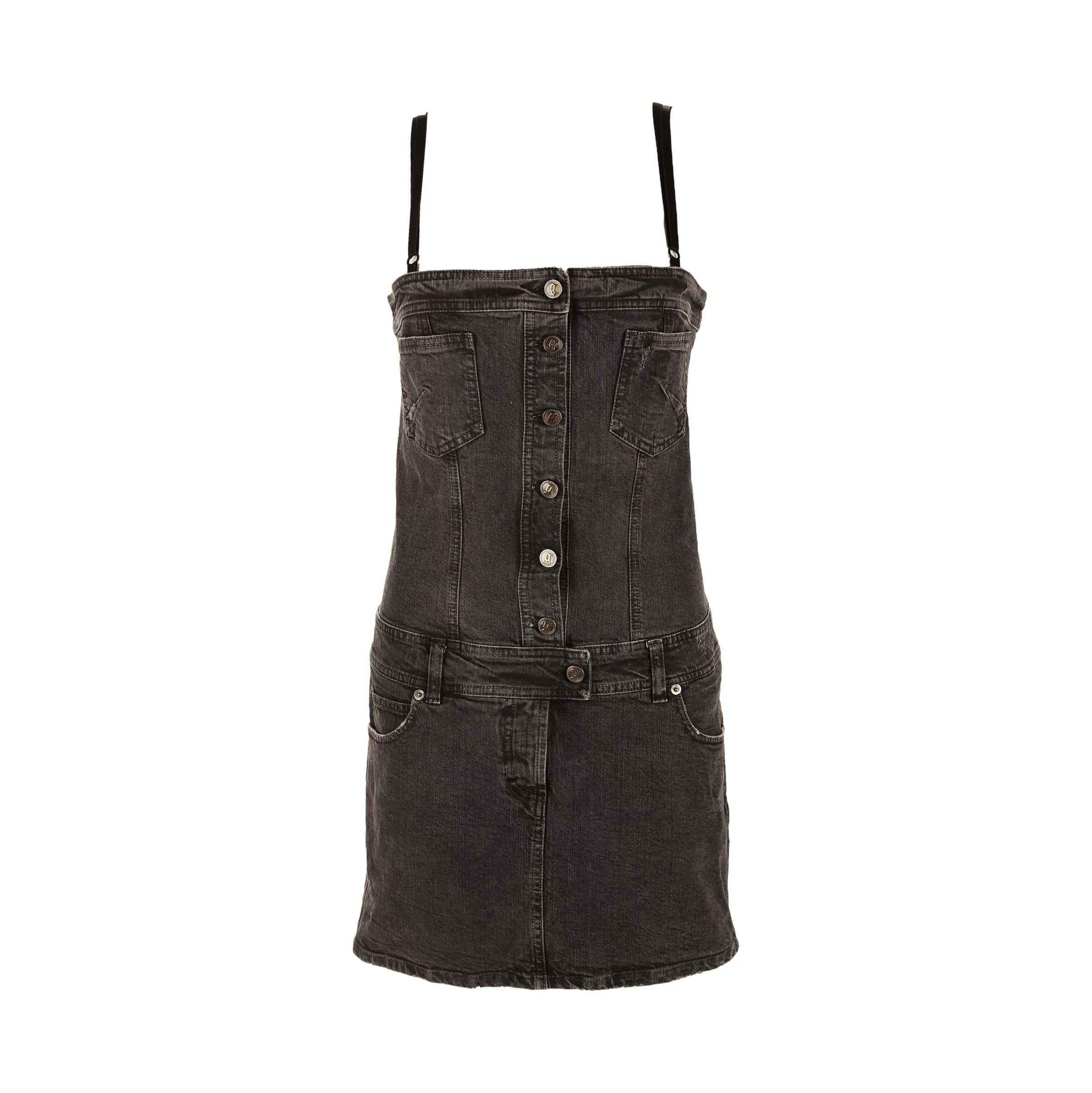 Galliano Black Denim Dress