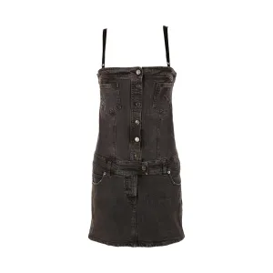 Galliano Black Denim Dress