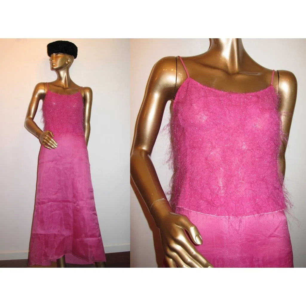 Georgio Armani Pink Sparkling Evening Suit 2pc Sz40