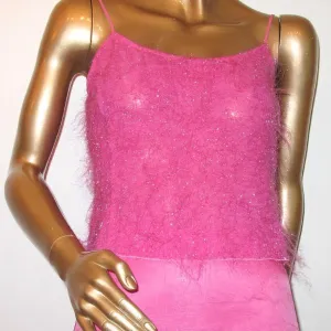 Georgio Armani Pink Sparkling Evening Suit 2pc Sz40