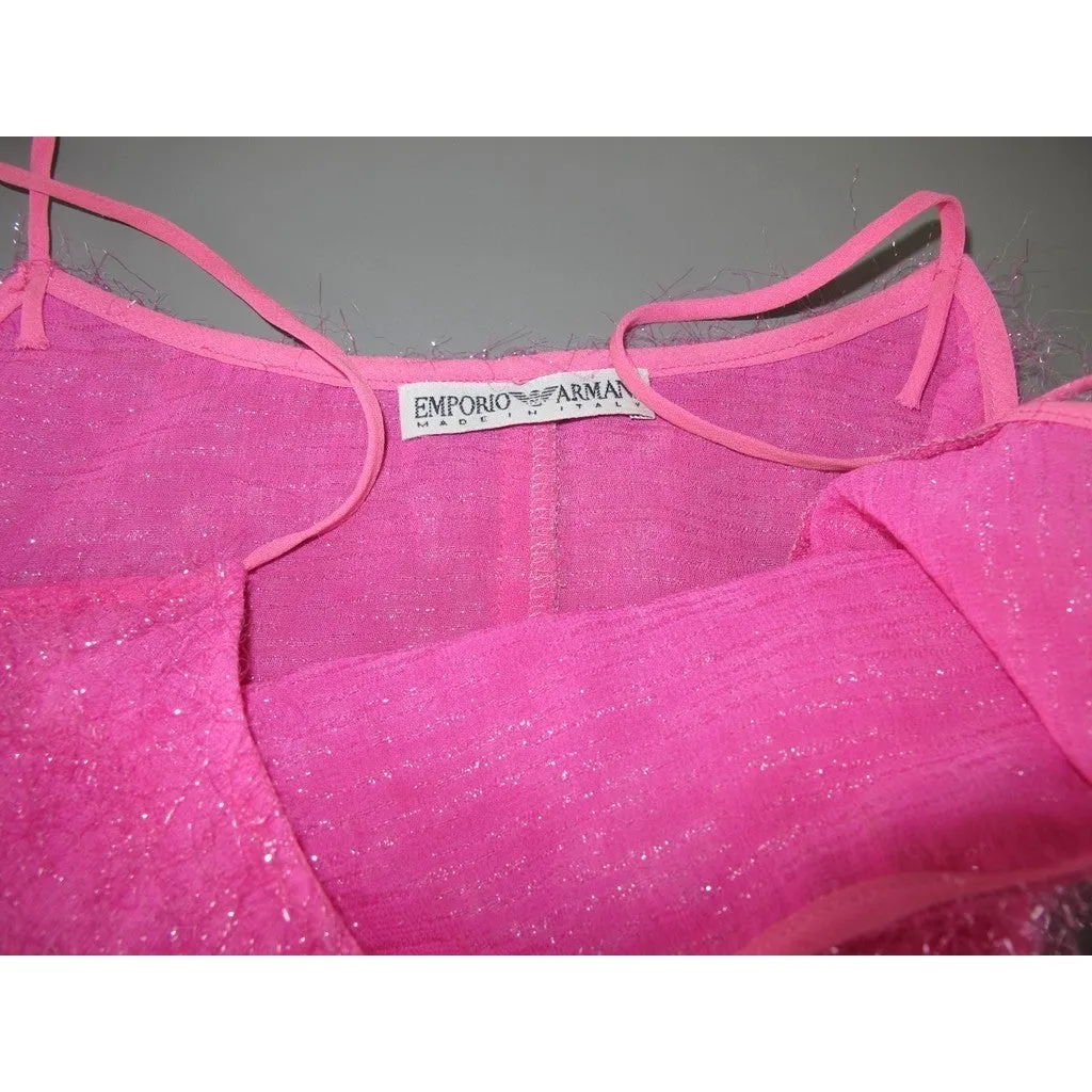Georgio Armani Pink Sparkling Evening Suit 2pc Sz40