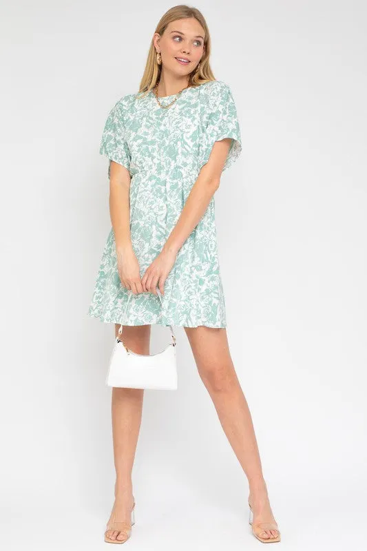 Gilli Kimono Sleeve Floral Print Dress