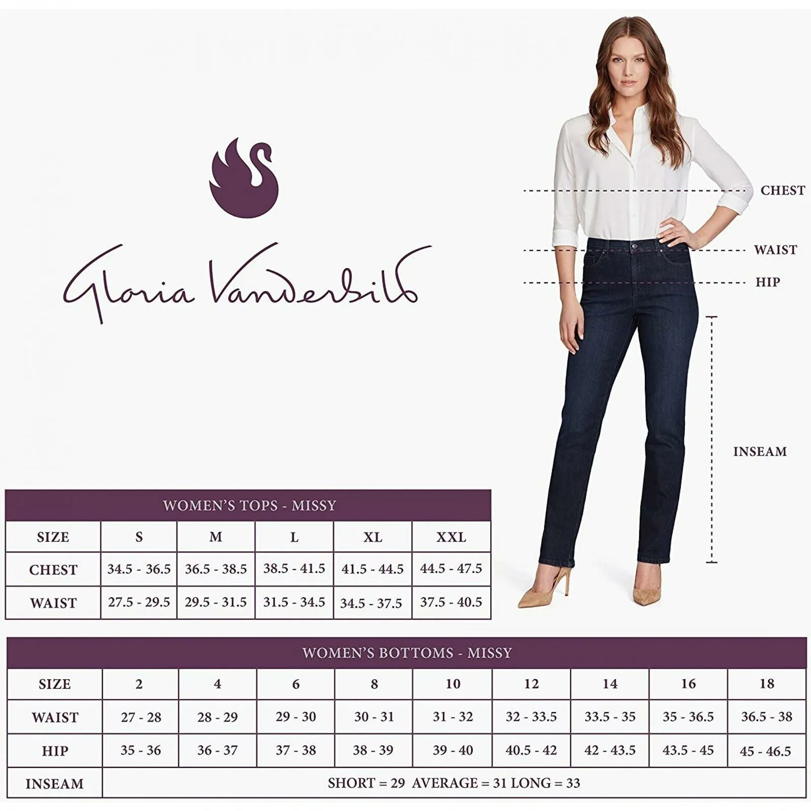 Gloria Vanderbilt Women's Classic Amanda High Rise Tapered Jeans