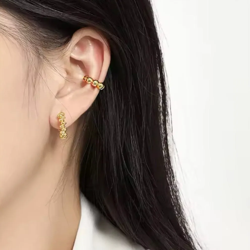 Gold Ball Ear Cuff