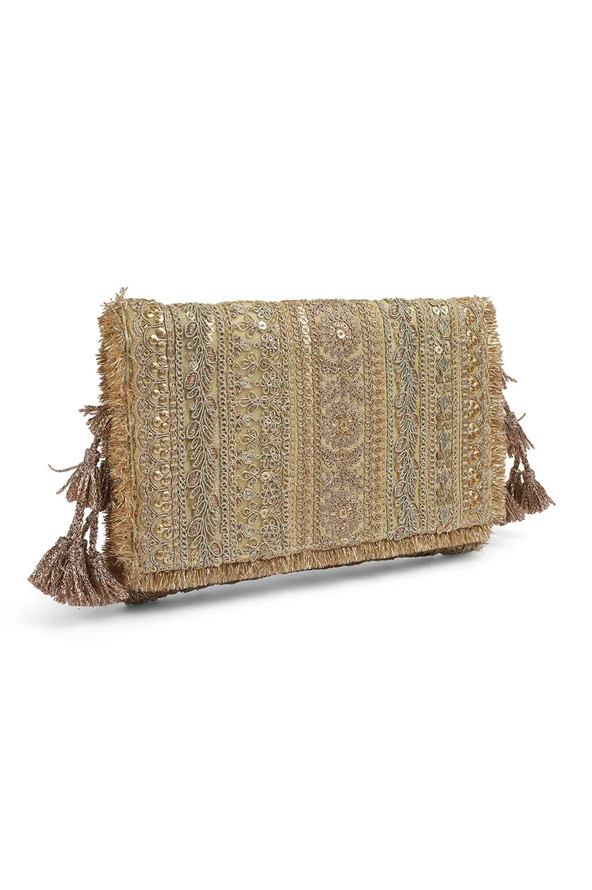 Gold Clutch / Cross Body Gold
