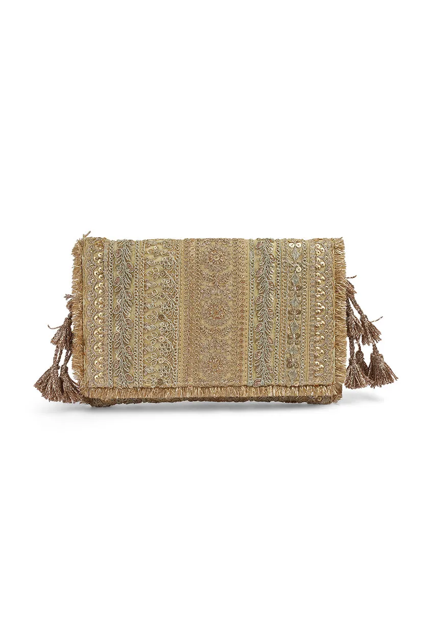 Gold Clutch / Cross Body Gold