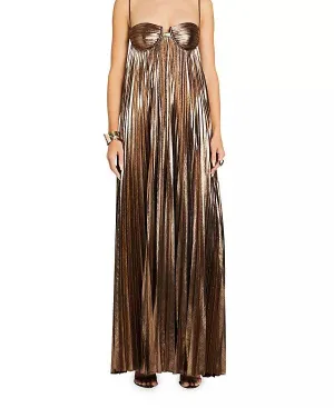 Gold evening dress