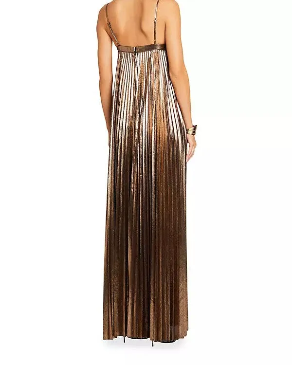 Gold evening dress