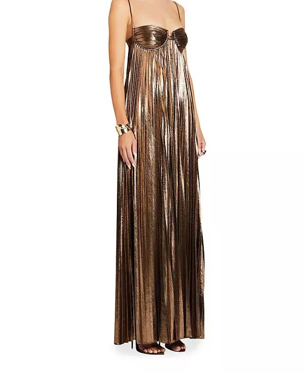 Gold evening dress