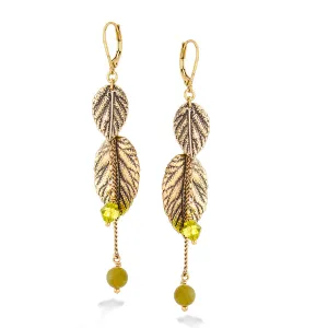 GOLD LEAF CHARM  EARRINGS #219GN3601 (1A1/1C13)