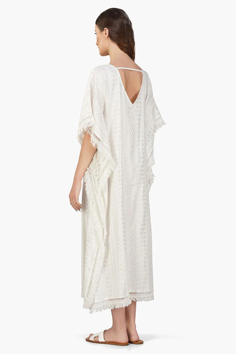 Golden Pearl Lurex Tassel Kaftan