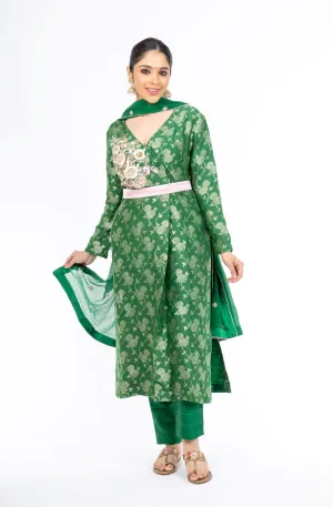 Gorgeous Putting Green Palm Silk Salwar Kameez