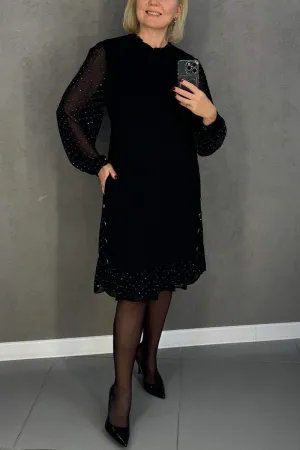 Grace/ Round Neck Diamond Dress