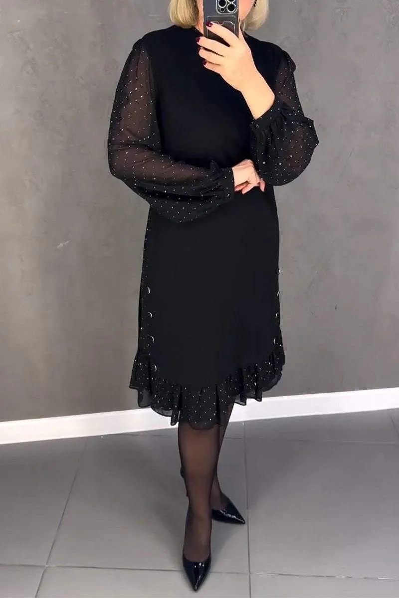 Grace/ Round Neck Diamond Dress