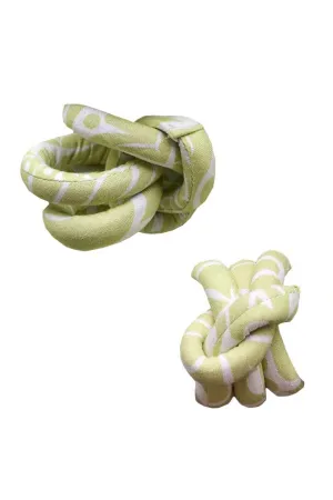 gracious linden green printed cloth napkin rings