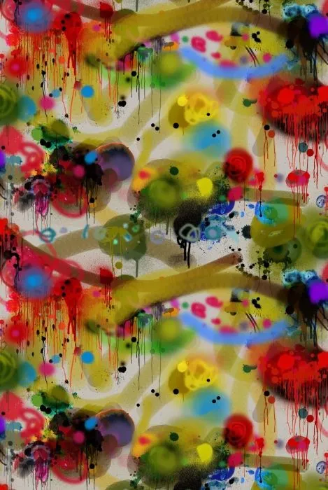 graffiti allover velvet fabric