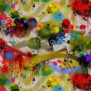graffiti allover velvet fabric