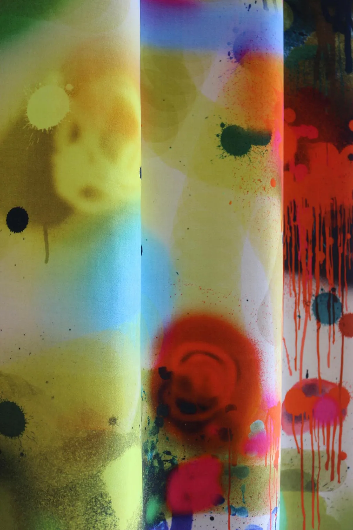 graffiti allover velvet fabric