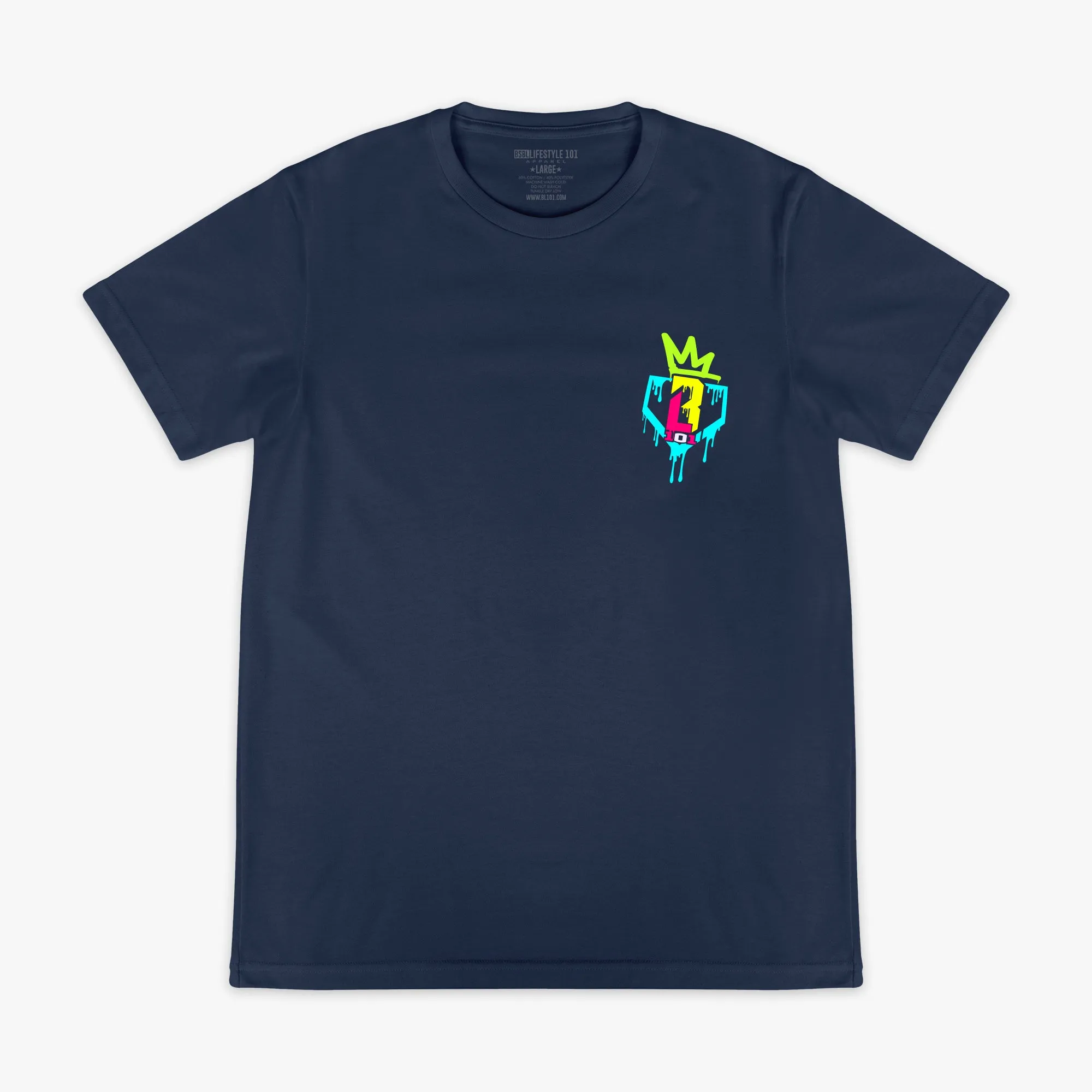 Graffiti Crown Tee - Navy