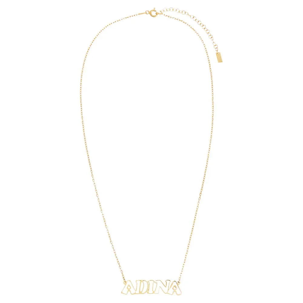 Graffiti Cut-Out Nameplate Necklace