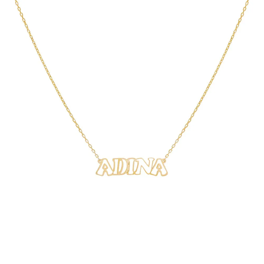 Graffiti Cut-Out Nameplate Necklace