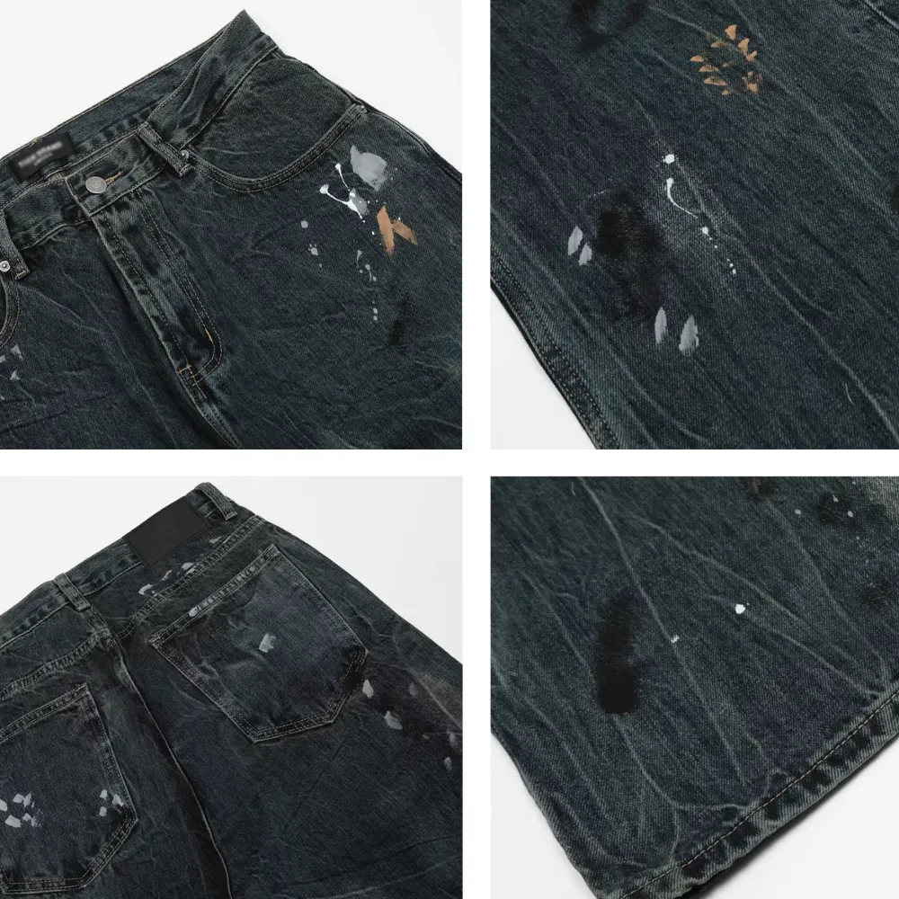 Graffiti Distressed Jeans