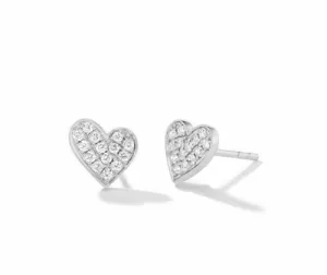 Graffiti Heart Stud Earrings