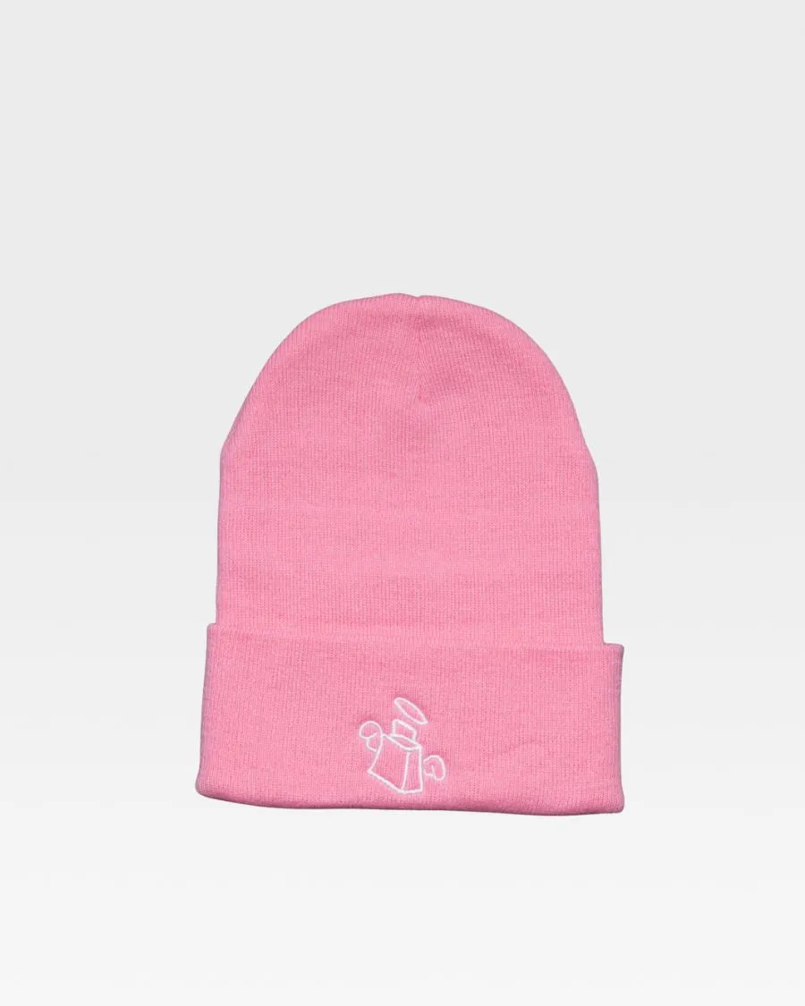 Graffiti Print Beanie in Pink