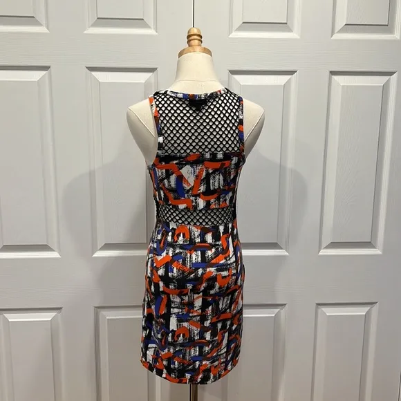Graffiti print bodycon dress