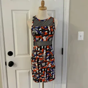 Graffiti print bodycon dress