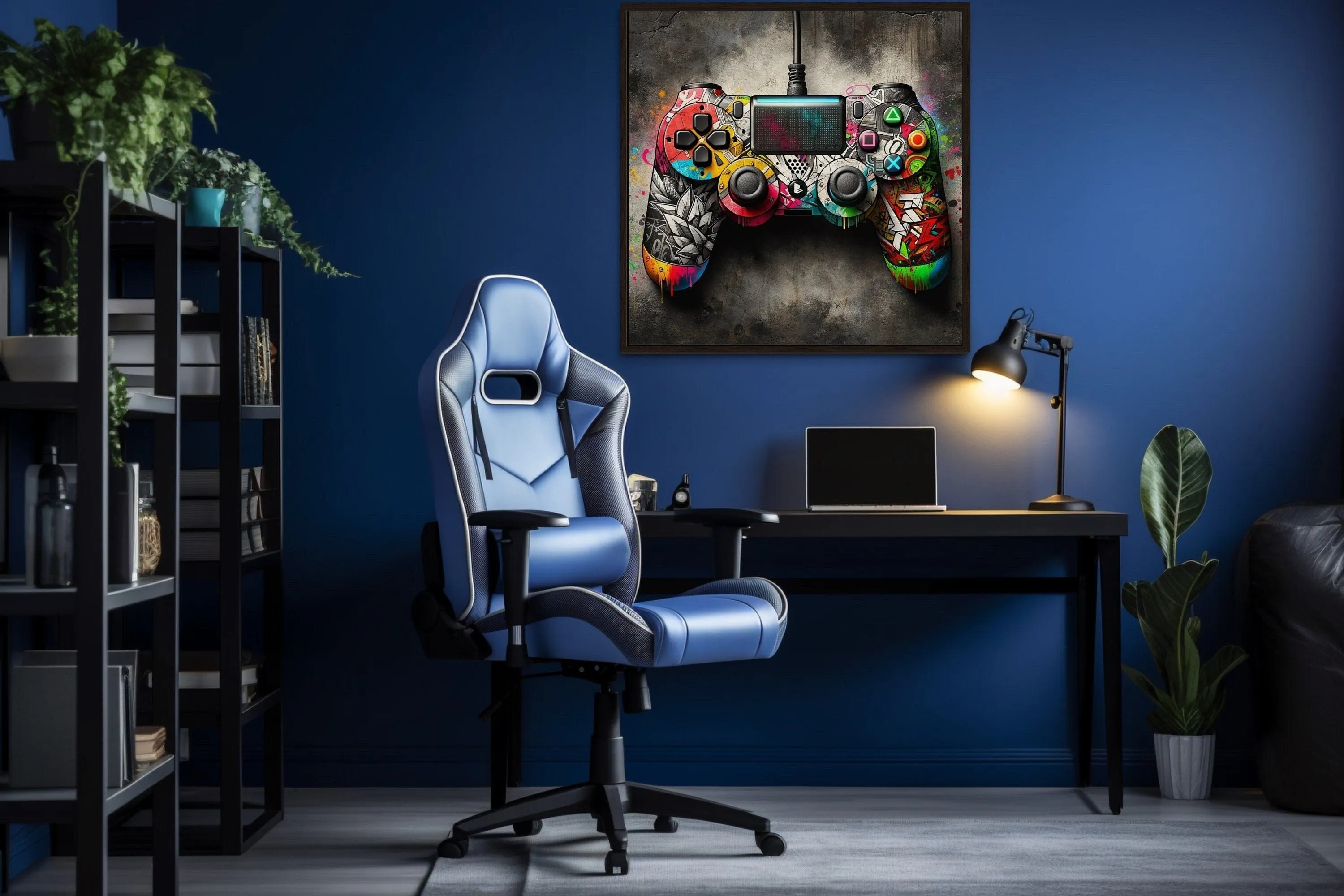 Graffiti Style Game Controller For Game Room Decor
