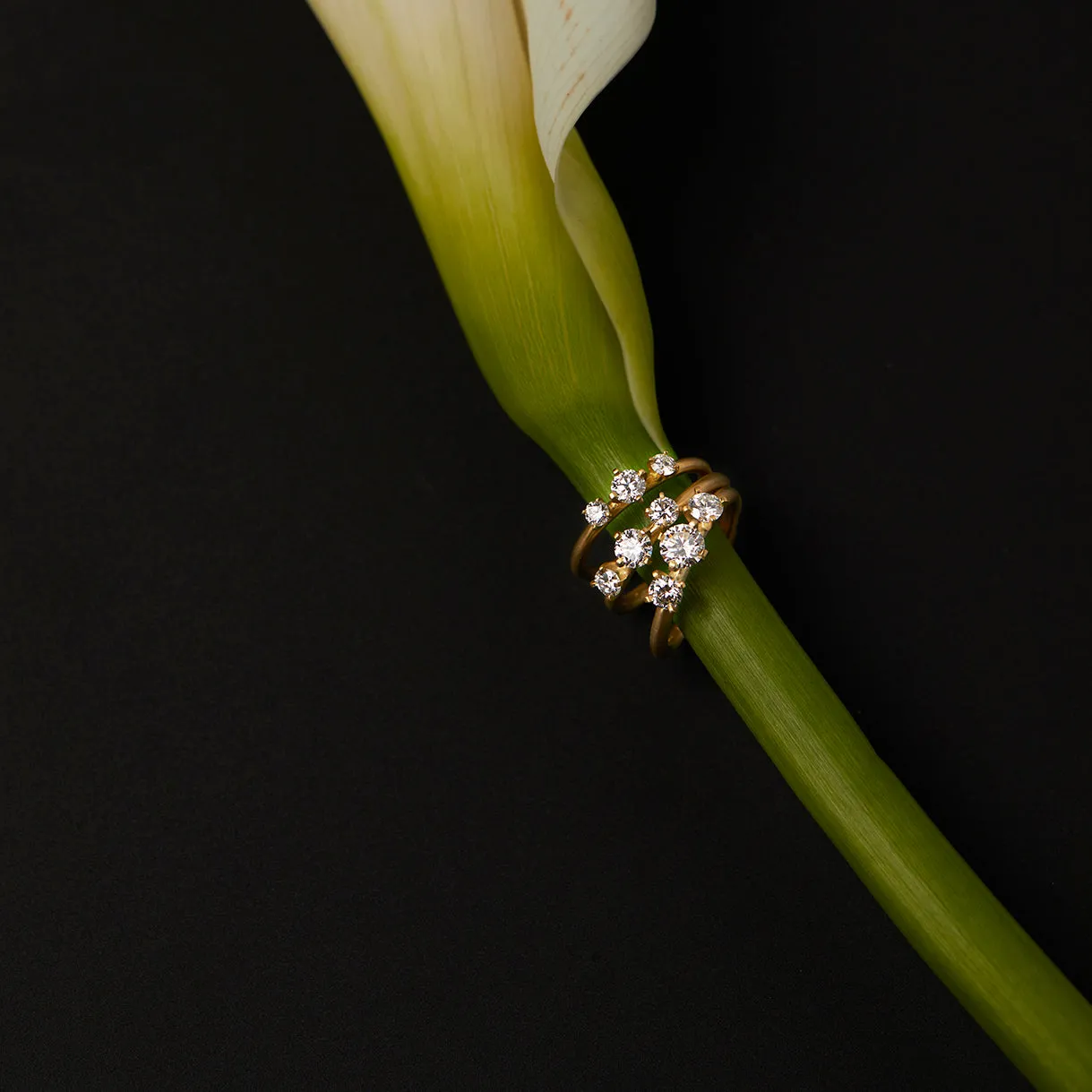 Grand White Diamond Trinity Ring | R11711W