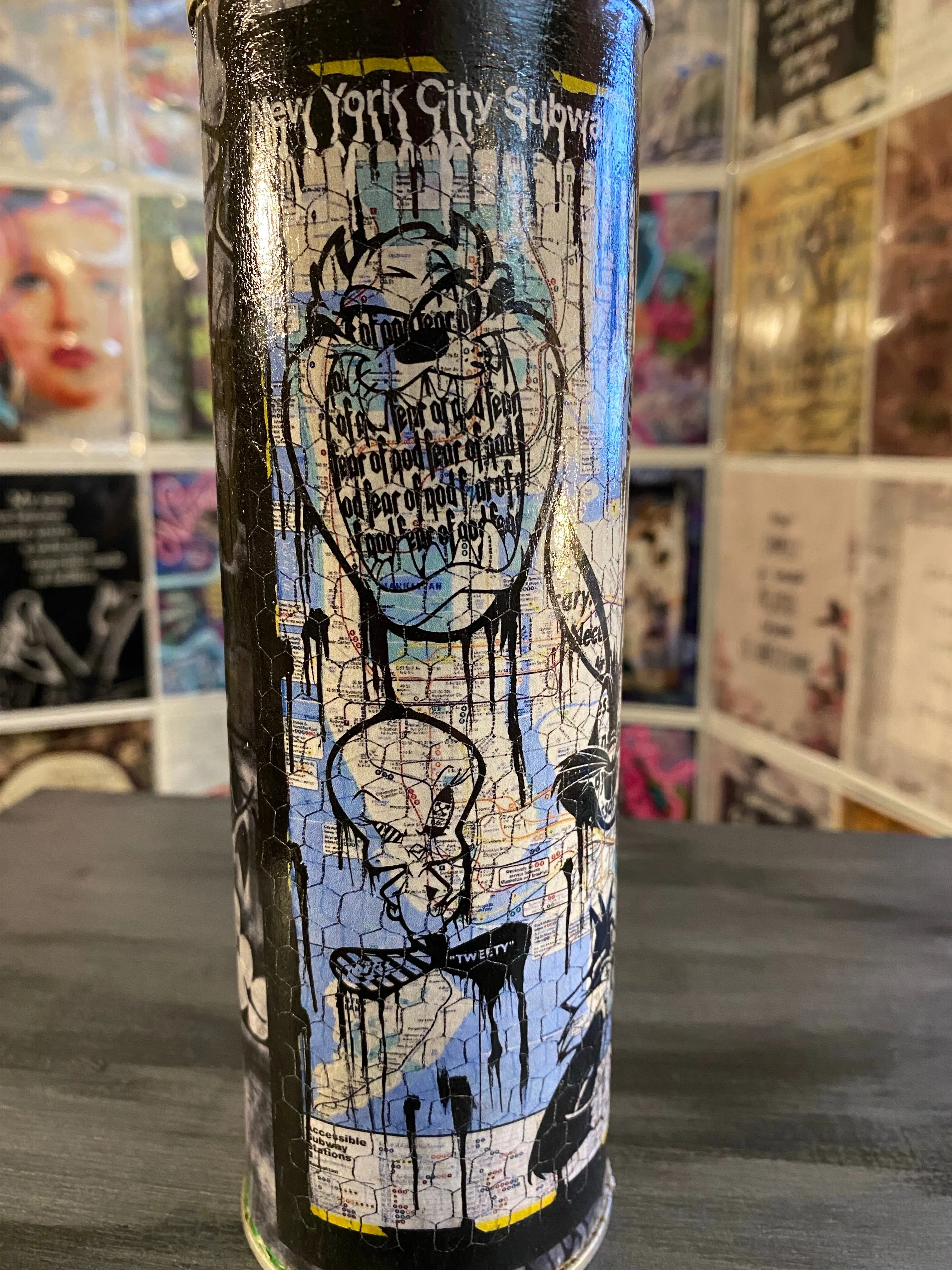 Guilty Chaos LOONEY TUNES  NYC SUBWAY ART print covered spray can