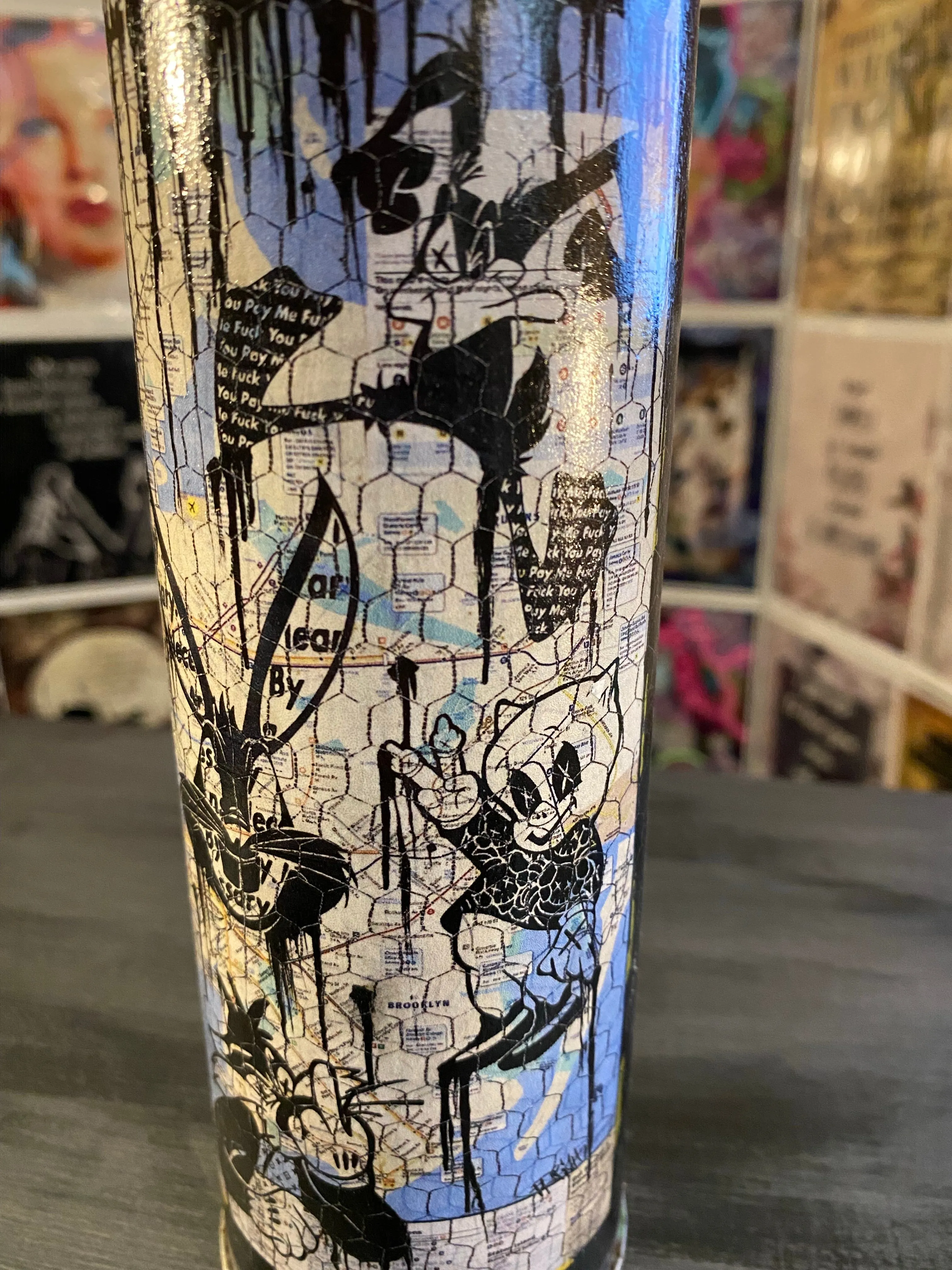 Guilty Chaos LOONEY TUNES  NYC SUBWAY ART print covered spray can