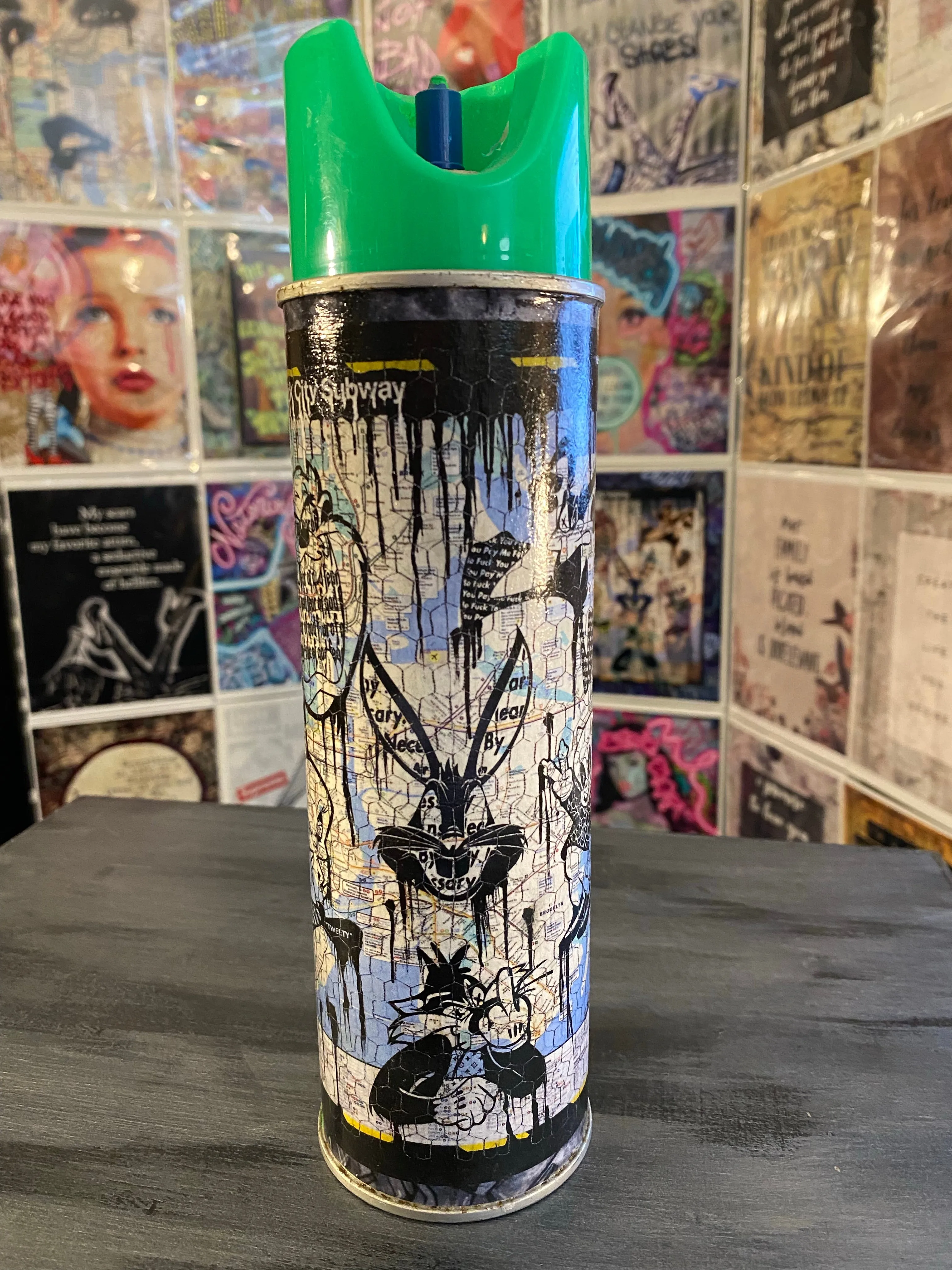 Guilty Chaos LOONEY TUNES  NYC SUBWAY ART print covered spray can