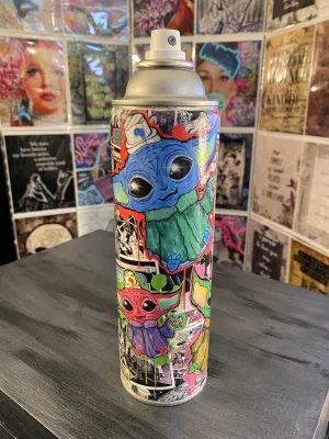 Guilty Chaos loves BABY YODA print covered spray can