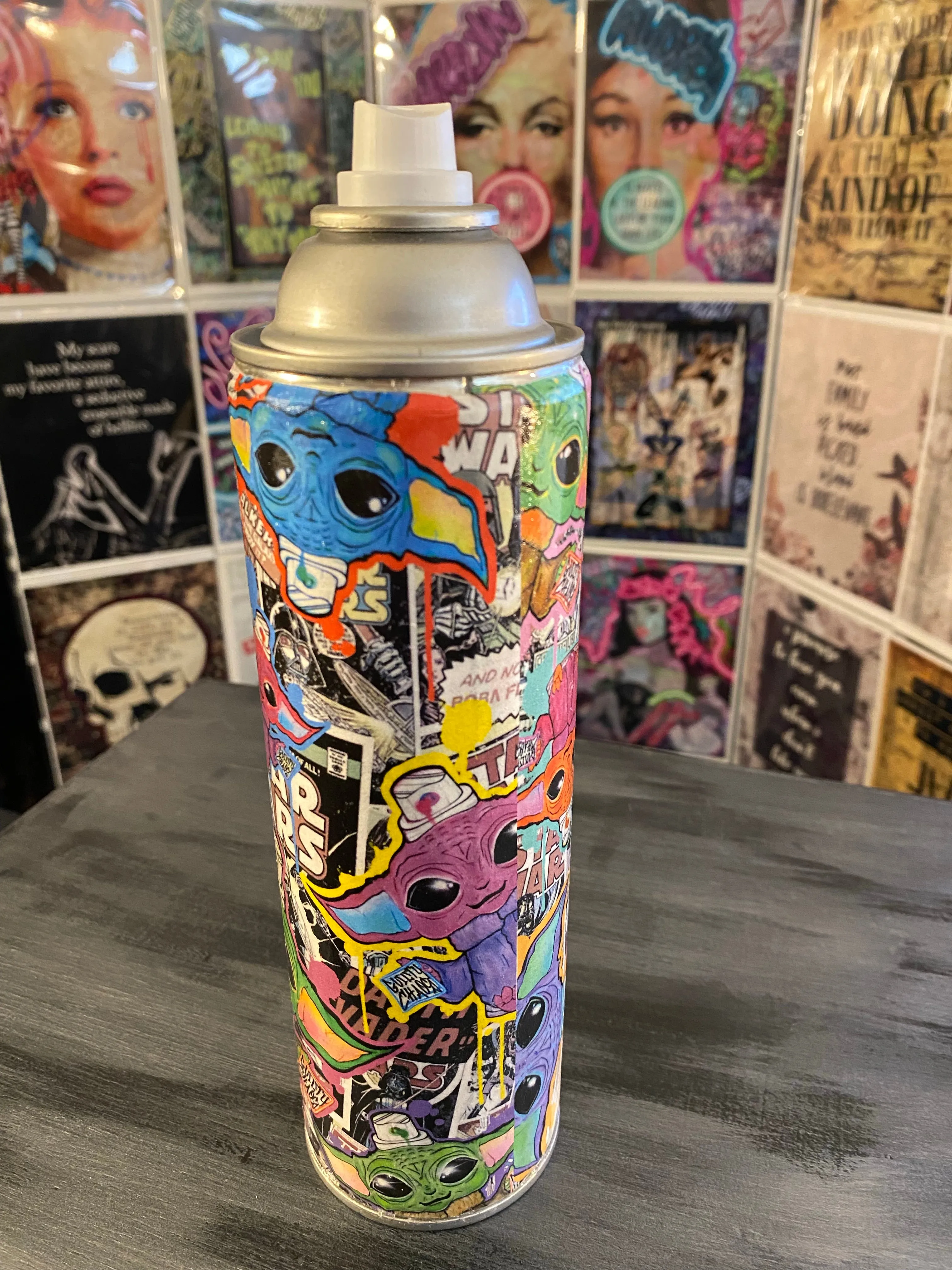 Guilty Chaos loves BABY YODA print covered spray can