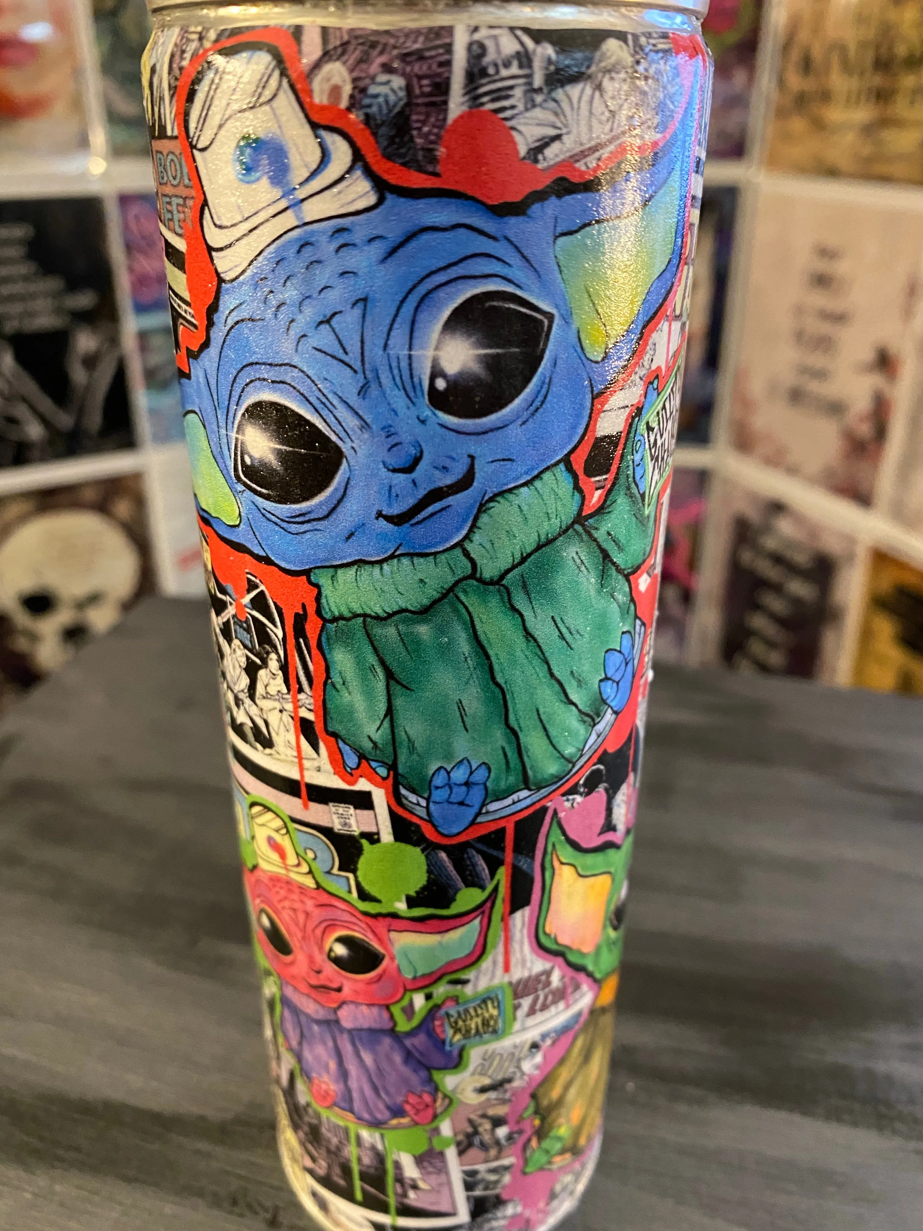 Guilty Chaos loves BABY YODA print covered spray can
