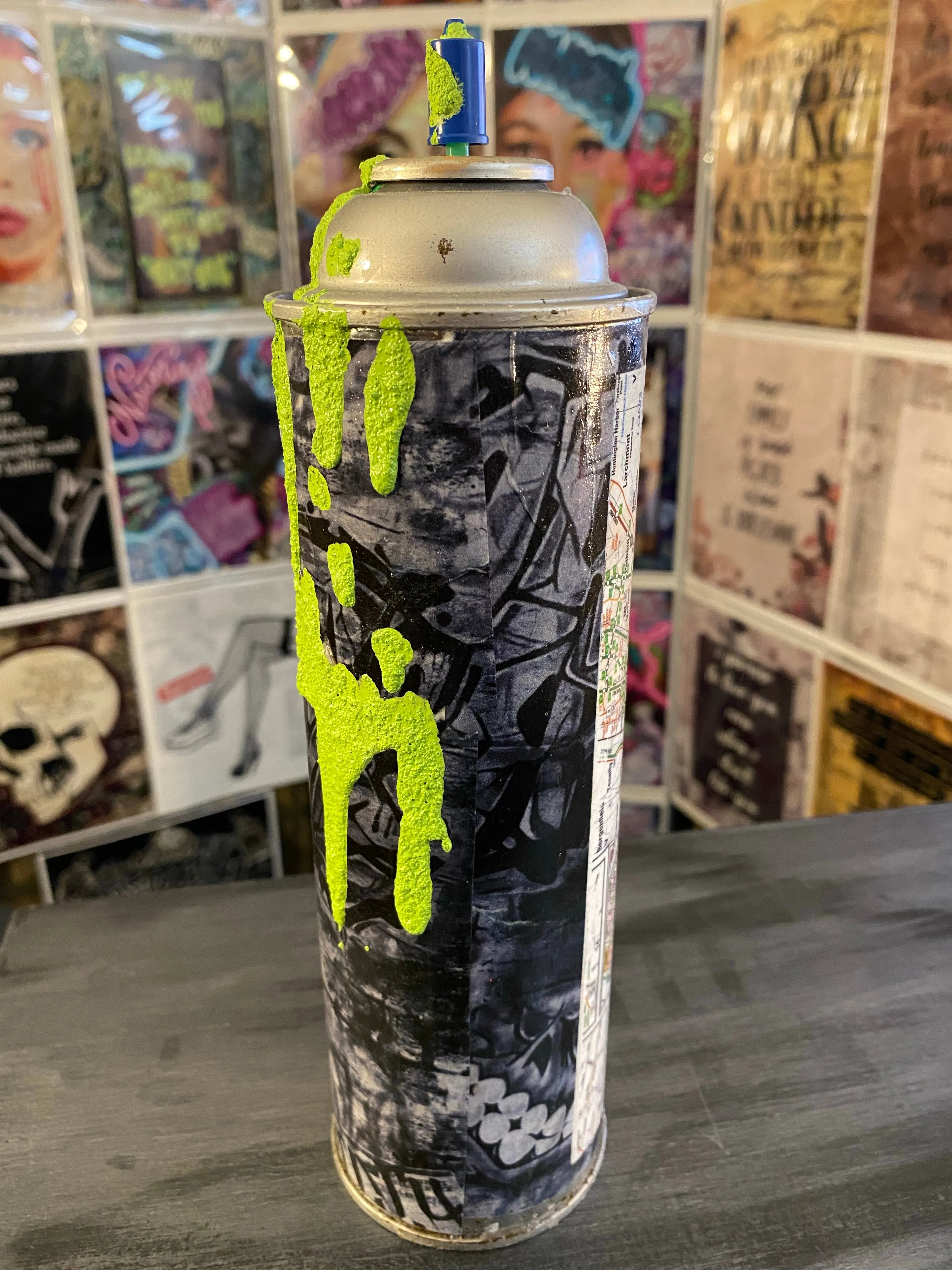 Guilty Chaos loves MAP GIRL print covered spray can