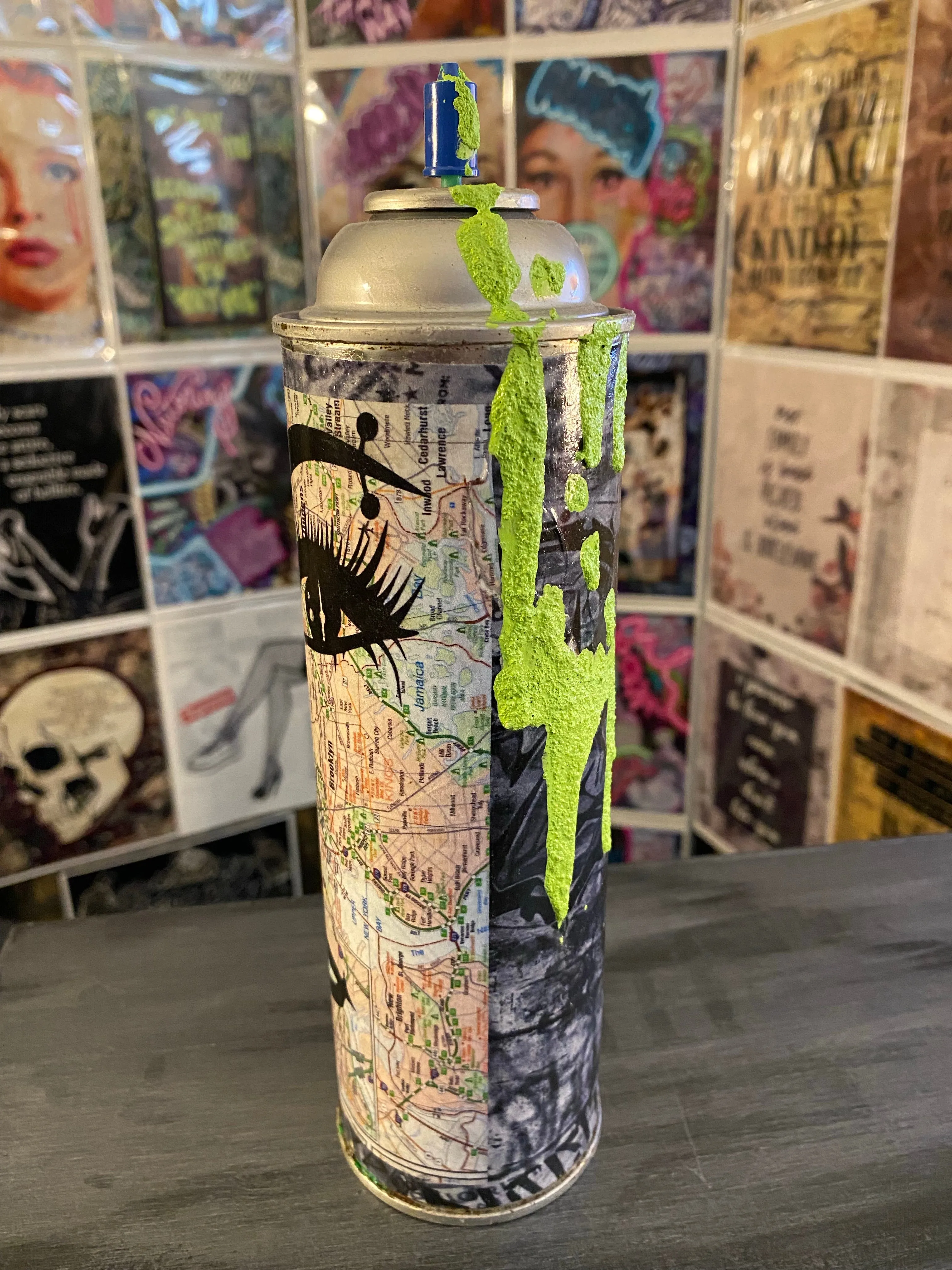 Guilty Chaos loves MAP GIRL print covered spray can
