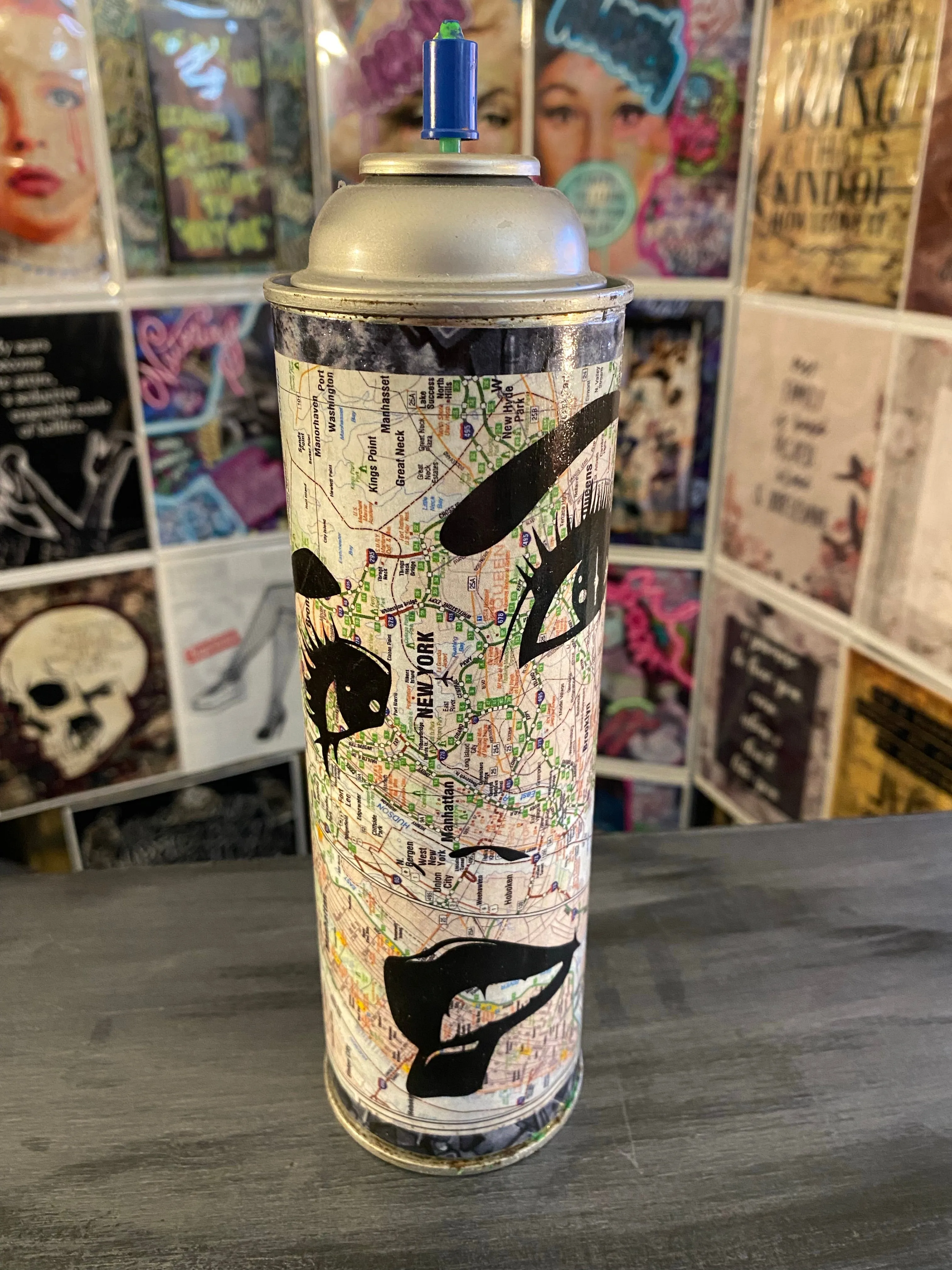 Guilty Chaos loves MAP GIRL print covered spray can