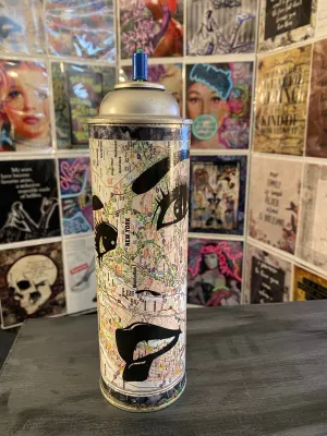 Guilty Chaos loves MAP GIRL print covered spray can