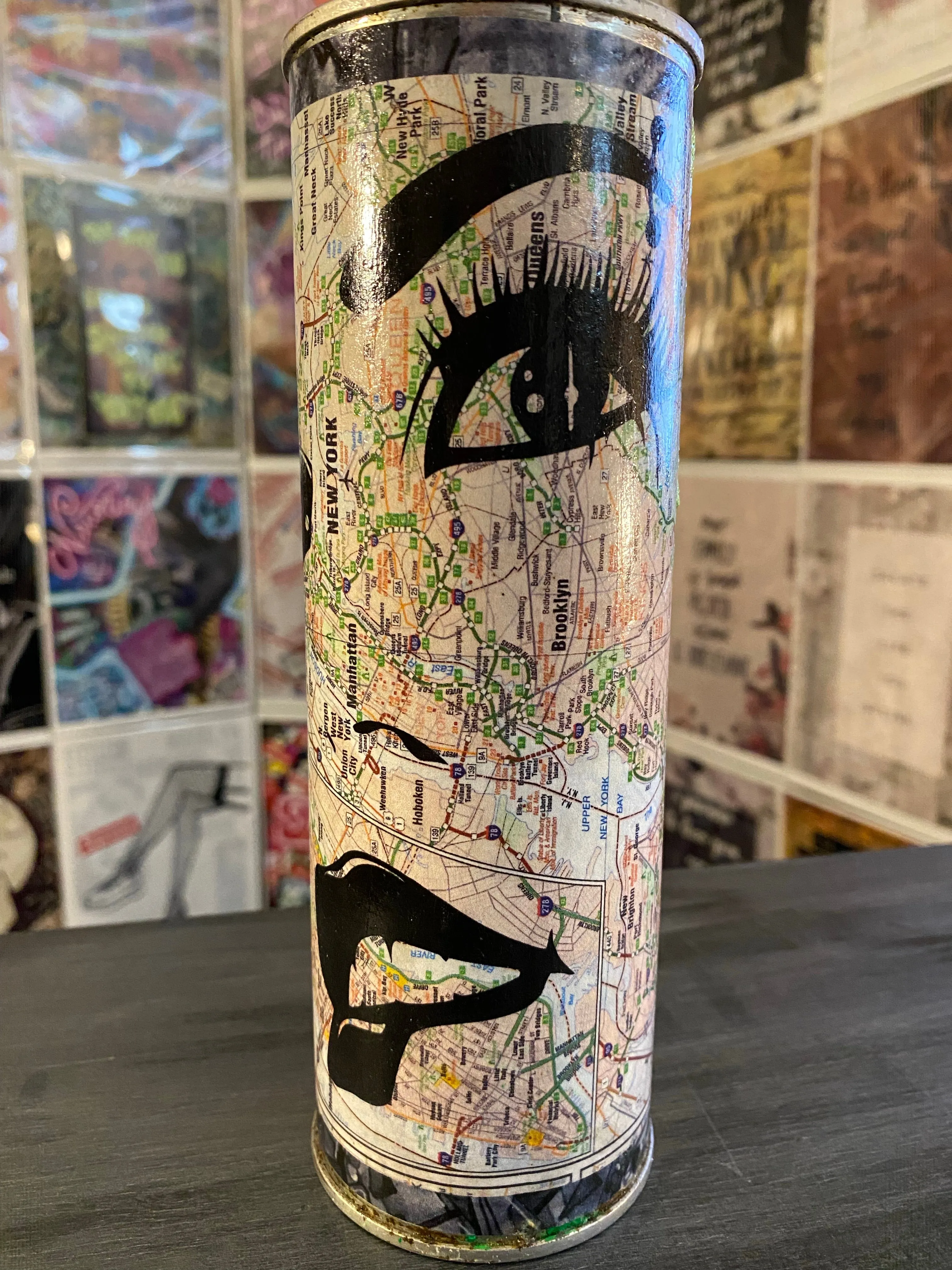 Guilty Chaos loves MAP GIRL print covered spray can