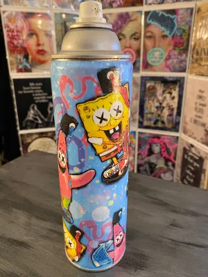 Guilty Chaos loves SPONGEBOB & PATRICK print covered spray can