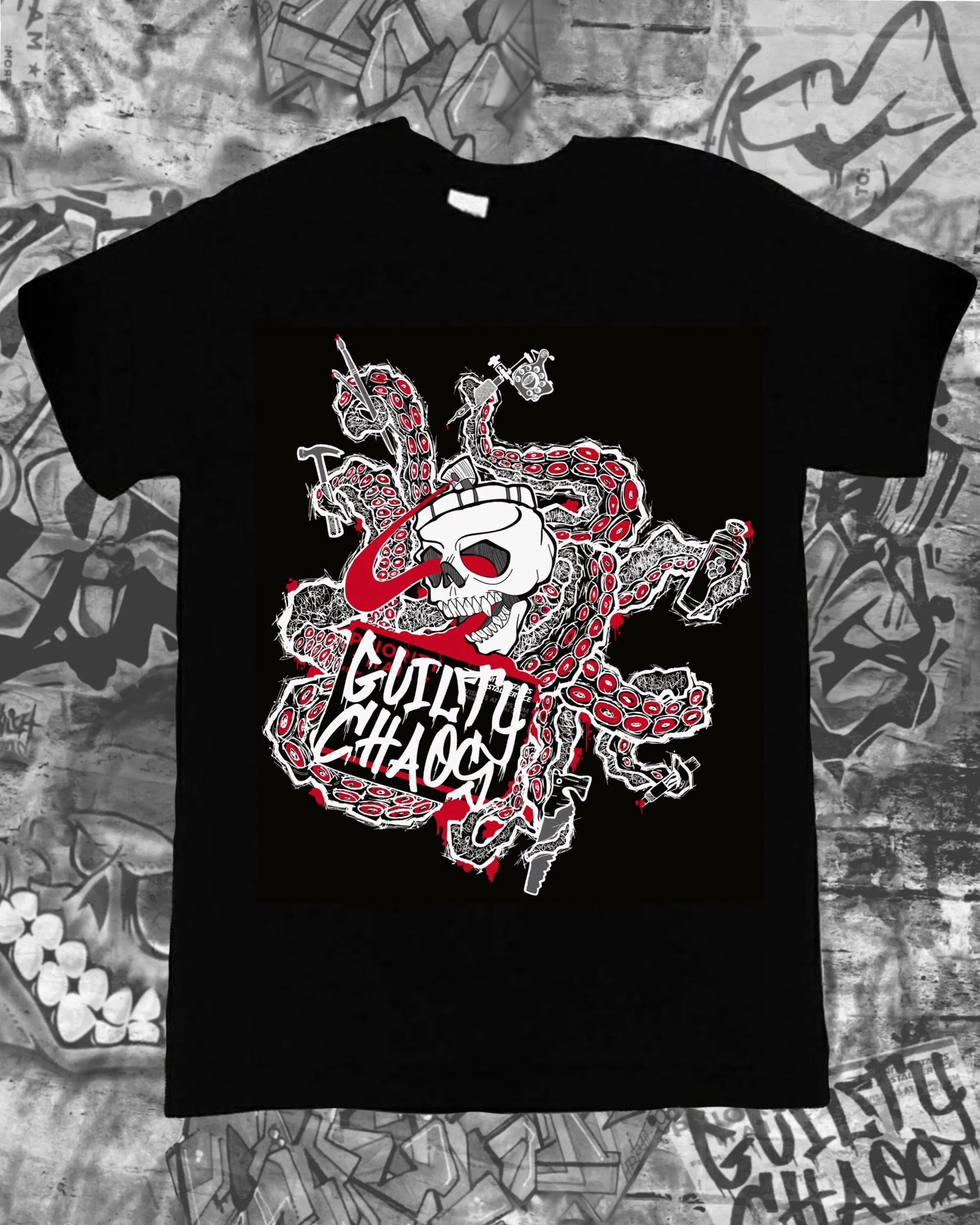 Guilty Chaos Skull-topus t-shirt