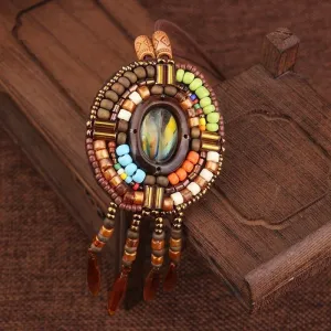 Handmade braided vintage Ethnic leather jewelry